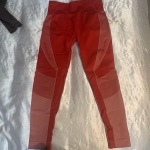 Red high waist gymshark leggings